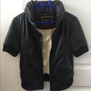 Max&Co. Leather Jacket Short Sleeves